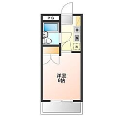 こまばディモーレ 1Kの間取図画像