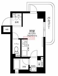 リヴェール池袋 ワンルームの間取図画像