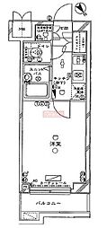 ルーブル恵比寿サウスガーデン 1Kの間取図画像