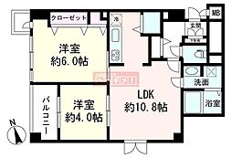 グランドメゾン田町 2LDKの間取図画像