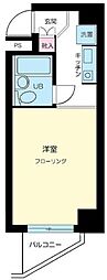 スカイコート中野南台2 ワンルームの間取図画像