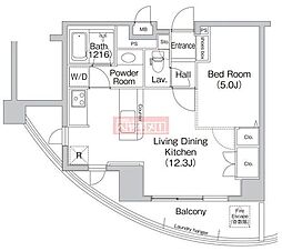 COMFORIA代々木上原 1LDKの間取図画像
