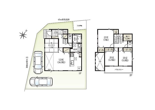 NO.27区画参考プラン（参考プランで建築の場合、別途増坪費用、オプション費用が発生します）