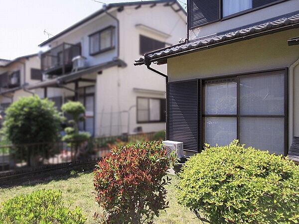 南側に庭があります