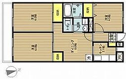 ロイヤルハイツ船堀 4階3DKの間取り