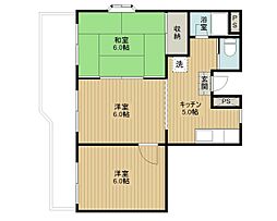 ロイヤルハイツ松江 2階3DKの間取り