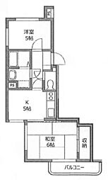 アーバングレイス 1階2Kの間取り