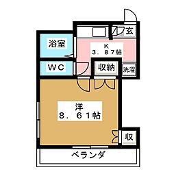 間取図画像 1K