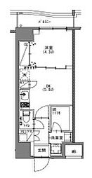 S-RESIDENCE新宿御苑 12階1DKの間取り