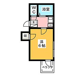 伊藤第5ビル 1Kの間取図画像