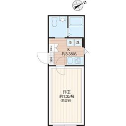 ラシクラス四谷 1Kの間取図画像