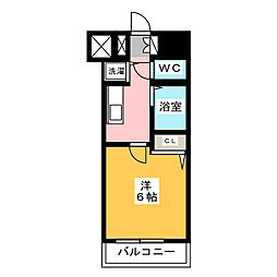 ガラ・ステーション四谷三丁目 1Kの間取図画像