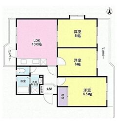 市ヶ谷加賀町アパートG棟 3LDKの間取図画像