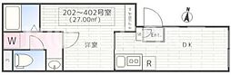 THE PARK EXIA 神楽坂 1DKの間取図画像
