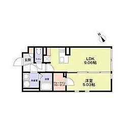 The Residence Ichigayadaimachi 1LDKの間取図画像