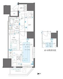 ZOOM信濃町 1LDKの間取図画像