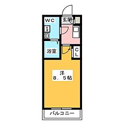 ラクラス四谷三丁目 1Kの間取図画像
