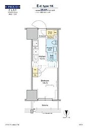 プラウドフラット四谷三丁目 1Kの間取図画像