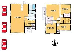 比叡辻2丁目　中古戸建 4LDKの間取り