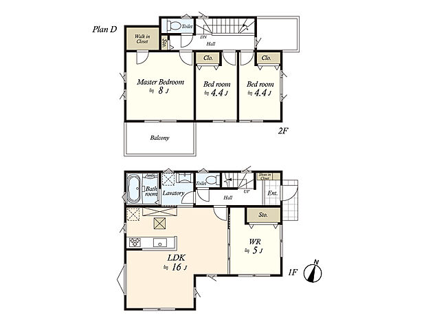 (建物プラン例)丁寧な打ち合わせにてヒアリングを行い、お客様のお好きな間取をプランニングいたします。