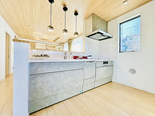 IHヒーター・浄水器付水栓・食洗乾燥機など充実の装備は、最長10年の設備保証付。