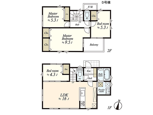 (建物プラン例)丁寧な打ち合わせにてヒアリングを行い、お客様のお好きな間取をプランニングいたします。