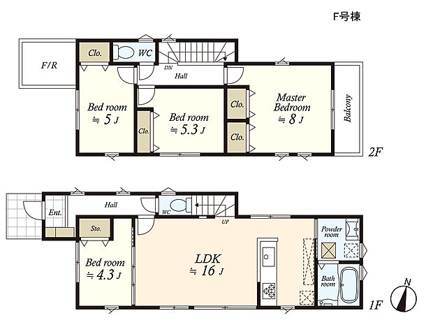 （建物プラン例）丁寧な打ち合わせにてヒアリングを行い、お客様のお好きな間取をプランニングいたします。