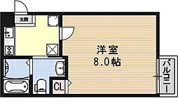 ハスラーKM 3階1Kの間取り