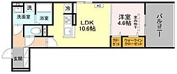 D-ROOM丹波橋 1階1LDKの間取り
