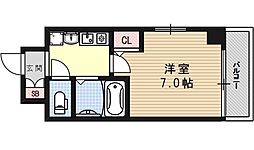 KDXレジデンス西院 10階1Kの間取り