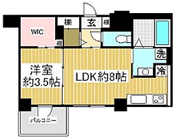 プリオーレ京都駅前 5階1LDKの間取り