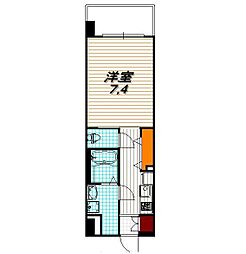 レジデンス京都ゲートシティ 1Kの間取図画像