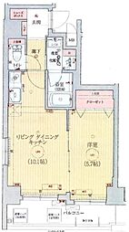ベラジオ雅び四条通II 3階1LDKの間取り