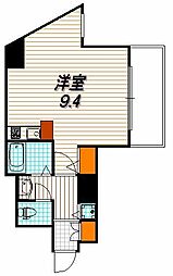 スワンズ京都西陣 3階ワンルームの間取り