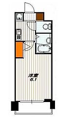 プレサンス京都四条烏丸 10階1Kの間取り