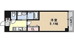 エスカーサ京都西陣 1階1Kの間取り