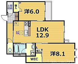 ＬａＴｏｕｒ桃山 1階2LDKの間取り
