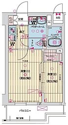 Asclaire京都西院（アスクレア京都西院） 2階2Kの間取り