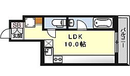 PLATINUM 2階ワンルームの間取り