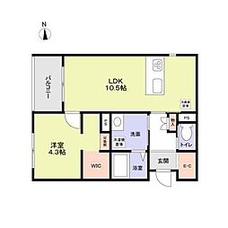 中京区姉小路通堀川東入鍛冶町計画 3階1LDKの間取り