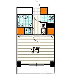 プレサンス京都駅前 2階1Kの間取り