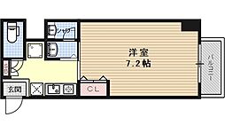 四条敷島ビル 7階1Kの間取り