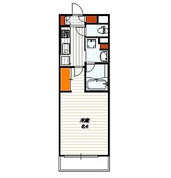 ベラジオ西陣聚楽II 1階1Kの間取り