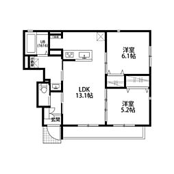 アムール京都梅小路 1階2LDKの間取り