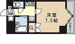 ハウスセゾン鞍馬口 4階1Kの間取り