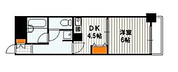 エスリード四条河原町 1DKの間取図画像
