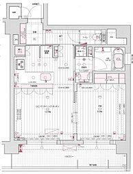リーガル京都御所西V 1LDKの間取図画像