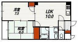 フォレステージ大宮 2LDKの間取図画像
