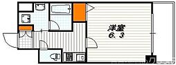 アスヴェル京都堀川高辻 1Kの間取図画像