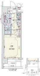 プレサンスTHEKYOTO流雅 1Kの間取図画像